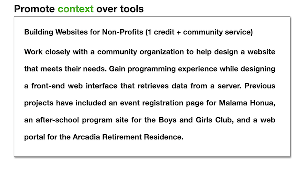 This intro level course description...